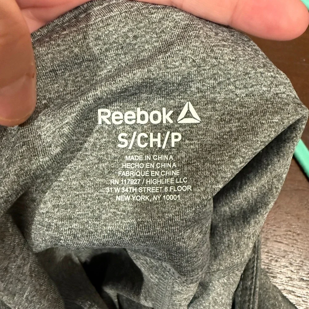 Reebok Womens High Waisted Heather Grey Performance Leggings Size Medium‎